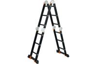 Лестница алюм. 4х4 STARTUL BLACK LINE (стрем.-229см, лестн.-465см) 13,8 кг