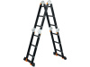 Лестница алюм. 4х3 STARTUL BLACK LINE (стрем.-175см, лестн.-355см) 12,3 кг