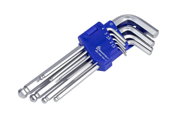 Набор шестигр.с шаром длин.9шт.Smartbuy PRO TOOLS  SBT-PRO-HSL-9