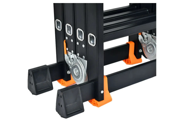 Лестница алюм. 4х4 STARTUL BLACK LINE (стрем.-229см, лестн.-465см) 13,8 кг
