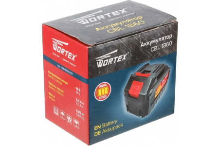 Аккумулятор WORTEX CBL 1860 18.0 В, 6.0 А/ч, Li-Ion ALL1