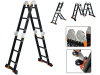 Лестница алюм. 4х3 STARTUL BLACK LINE (стрем.-175см, лестн.-355см) 12,3 кг
