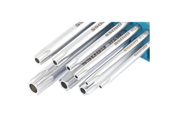 Набор ключей имбус.TORX-TT,T10-T50, 9шт.удл./Gross