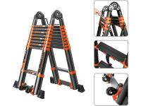 Лестница телескоп.2-х секц. алюм. 410/820см, 2х10ступ. 28,8кг BLACK LINE STARTUL 