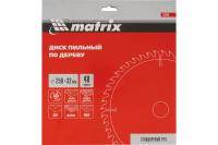 Пильный диск по дереву, 250 х 32мм, 48 зубьев/MATRIX