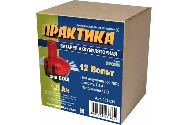 Аккумулятор Практика для Bosch 12В,1,5Ач, NiCd